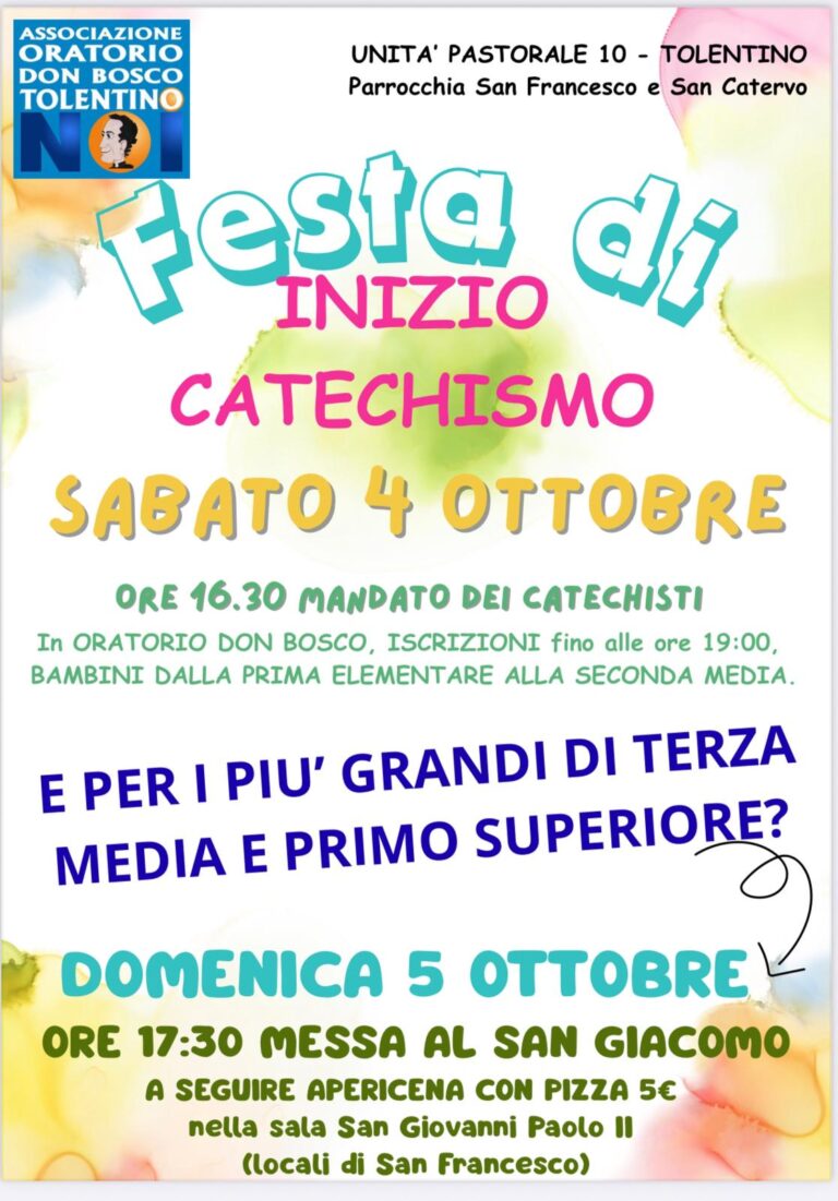 BACK TO…. CATECHISMO!!